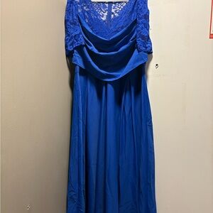 SHEIN Royal Blue Lace Maxi Dress